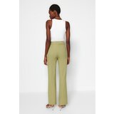Trendyol Zelene pantalone sa visokim strukom krema | ePonuda.com