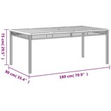  Vrtni stol bež 180 x 90 x 75 cm od poliratana i drva bagrema | Eponuda.ba