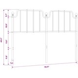  Metalno zamjensko uzglavlje bijelo 135 cm | shoptok.hr