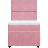 Box spring krevet s madracem ružičasti 90x190 cm baršunasti | shoptok.hr