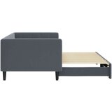 vidaXL Izvlečna dnevna postelja temno siva 90x200 cm žamet, (20929942) | Shoptok.si