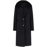 Guess Plašči KAROLE FUR COLLAR COAT W5BL19 W2642 Črna Cene