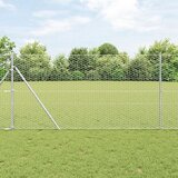 vidaXL Heksagonalna ograda Pocinčani čelik Čelik 5000 x 0.05 x 100 cm | shoptok.hr