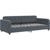  Dnevni krevet s pomoćnim ležajem i madracima tamno sivi 90x190 cm baršun | shoptok.hr