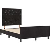 vidaXL Crni Baršunasti Krevet 120x190 cm | shoptok.hr