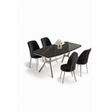 Hanah home trpezarijski set, 5 dijelova, crni Slike