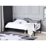 Kondela Kovinska postelja, črna, 90x200, DAINA | Shoptok.si