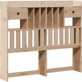 Krevet s regalom za knjige bez madraca 135x190 cm od borovine | Eponuda.com