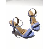 Square ženske sandale plava Cene