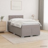  s box springom, madracem i LED-om Sivosmeđa 120 x 200 cm | shoptok.hr
