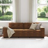 SOFA za 3 osobe Smeđa 220 cm Umetnička suknja koža | shoptok.hr
