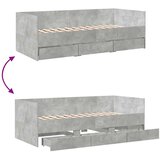  Dnevni krevet s ladicama bez madraca siva boja betona 90x200 cm | shoptok.hr