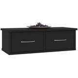  Zidna polica s ladicama crna 60x26x18,5 cm konstruirano drvo | Eponuda.ba