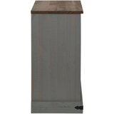 vidaXL Bivak HALDEN z drsnimi vrati sive barve 80x40x80 cm masivni les | Shoptok.si