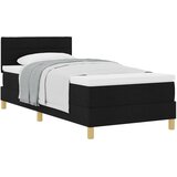 vidaXL Postelja s podstavkom z blazino črna 80x200 cm tkanina, (22083501) u
