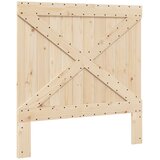  Okvir za krevet s uzglavljem sivi 100x200 cm masivna borovina | Eponuda.com