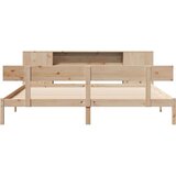 vidaXL Knjižna postelja brez vzmetnice 200x200 cm trdna borovina | Shoptok.si