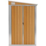  Zidno vrtno spremište smeđe 118x194x178 cm pocinčani čelik | shoptok.hr
