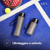 KIVY steklenica za vodo iz tritana 1 l z zložljivim pokrovom – petrol zelena | Shoptok.si
