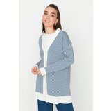 Trendyol Blue Striped Knitwear Cardigan Cene