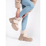 SEASTAR Beige snow boots on a platform with lamb fur | Eponuda.ba