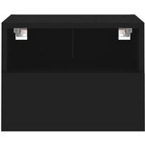 vidaXL Stenska TV omarica črna 40x30x30 cm iverna plošča | Shoptok.si