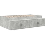  Krevetna konstrukcija s ladicama Betonski sivi 100 x 200 cm | Eponuda.com