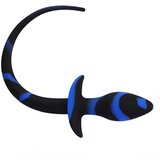 Kiotos anal plug dog tail black/blue Cene