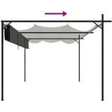 vidaXL Pergola s pomično streho antracitna 395x292x230 cm | Shoptok.si