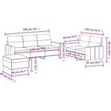  3-dijelni set sofa s jastucima crni od tkanine | shoptok.hr