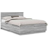  Okvir za krevet S LED lampica Siva Sonoma 160 x 200 cm - Sivi hrast sonoma 160 x 200 cm | shoptok.hr