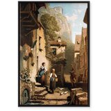  Slika - Carl Spitzweg – Im Dachstübchen 40x60 U crnom drvenom okviru | shoptok.hr