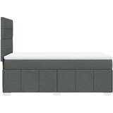 vidaXL Box spring postelja z vzmetnico temno siva 100x200 cm blago | Shoptok.si