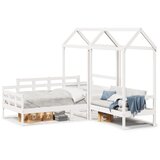  Dnevni krevet i klupa s krovom bez madraca bijeli 80x200 cm | shoptok.hr
