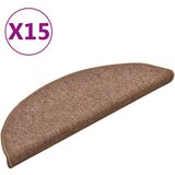 vidaXL Preproge za stopnice 15 kosov rjave 56x17x3 cm | Shoptok.si