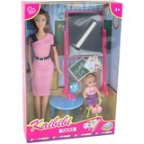  Lutke za igru učiteljica s učenicom i atlasom - roza | shoptok.hr