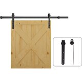 HOMCOM Sistem drsnih vrat ogljikovo jeklo 180D x 2,5Š x 1V cm Črna, (5000242532) Cene