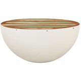  The Living Store Klubska mizica polkrožna bela Ø50x24 cm trden predelan les - Klubska Mizica, (21496449) | Shoptok.si