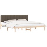  Krevetni okvir s tapiciranim uzglavljem Sivo-smeđa 200 x 200 cm | shoptok.hr