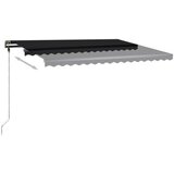  Tenda na ručno uvlačenje s LED svjetlima 450 x 350 cm antracit | shoptok.hr