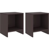 vidaXL Nočne omarice 2 kosa temno rjave 35x30x40 cm trdna borovina, (20733054) Cene