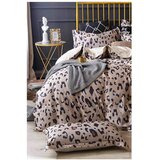 Mila Home Rjava podaljšana bombažna posteljnina za zakonsko posteljo z rjuho 200x220 cm Leopard – | Shoptok.si