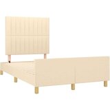  Posteljni okvir z vzglavjem krem 120x200 cm blago, (20906129) | Shoptok.si