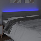  LED uzglavlje svjetlosivo 200x5x78/88 cm od tkanine | shoptok.hr