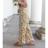 Gemre Beige Women's Wide Pleated Trousers Sammira | shoptok.hr