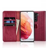 NIKCORP Preklopni ovitek za Samsung Galaxy S21 Plus, umetno usnje, RFID zaščita, prostor za kartice in gotovino, bordo rdeč, (5000138958) | Shoptok.si