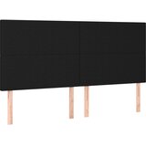  LED uzglavlje crno 180x5x118/128 cm od tkanine | shoptok.hr