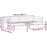 vidaXL Dnevni krevet s ladicama bez madraca 90x200 cm masivno drvo | shoptok.hr