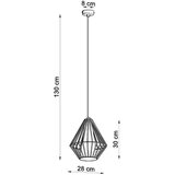  Obesna svetilka DEMI črna, (21347651) | Shoptok.si