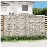 vidaXL Lučne gabionske košare 8 kom 400x50x220/240cm pocinčano željezo Cijene